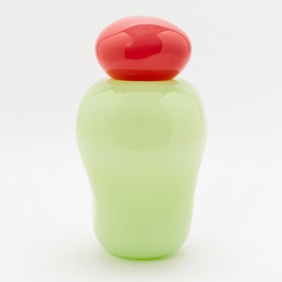 Lot 3214 - Helle Mardahl Blown Glass "Bon Bon Medi" Vase and Cover