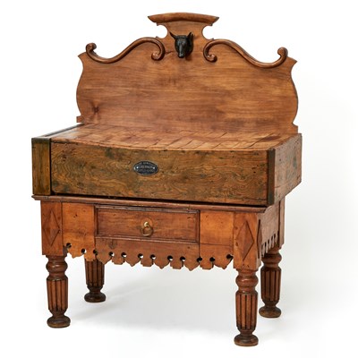 Lot 209 - French Provincial Butcher Block Worktable