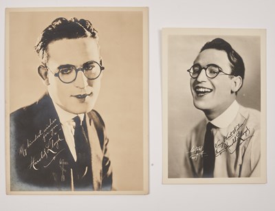 Lot 123 - Two vintage Harold Lloyd publicity photographs by Witzel Studios