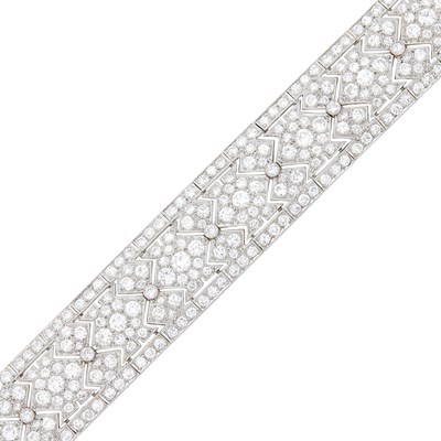 Lot 276 - Platinum and Diamond Bracelet