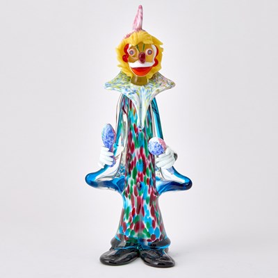 Lot 3263 - Murano Blown and Hot-Worked Glass Figure of a Clown