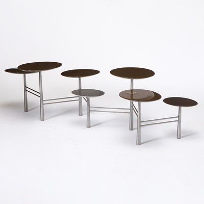 Lot 331 - Nada Debs Lacquer and Steel "Pebble Table"