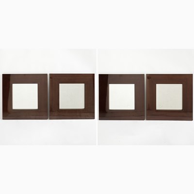 Lot 104 - Set of Four Art Deco Style Madagascar Ebony Mirrors
