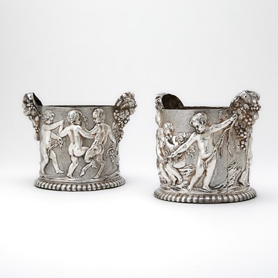 Lot 167 - Pair of Sterling Silver Bottle Holders
