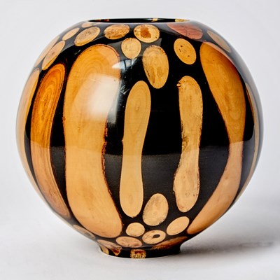 Lot 413 - Phillp Moulthrop Turned Box Elder Pine Bundled Mosaic Vessel