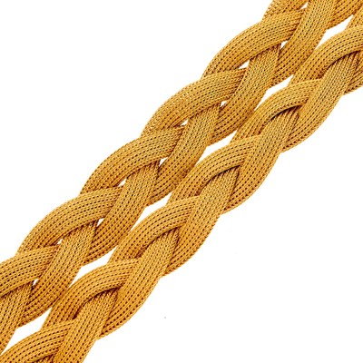 Lot 137 - Wide Gold Braided Bracelet