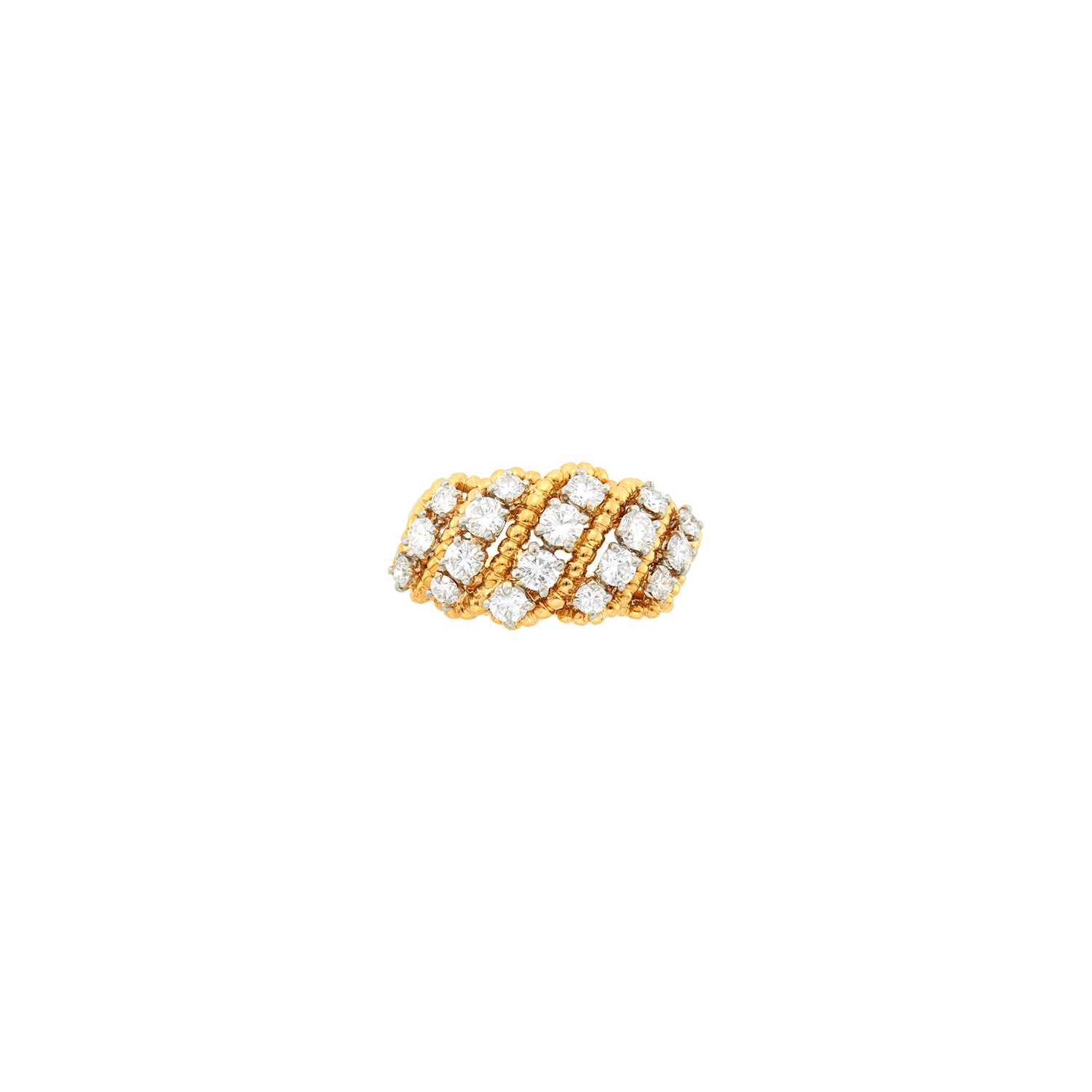 Lot 133 - Oscar Heyman & Brothers Gold, Platinum and Diamond Ring