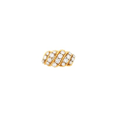 Lot 133 - Oscar Heyman & Brothers Gold, Platinum and Diamond Ring