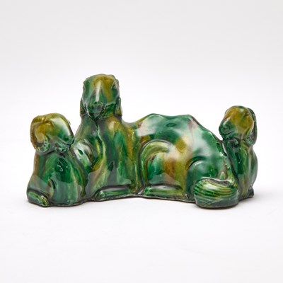 Lot 129 - Chinese Glazed Porcelain Brush Rest