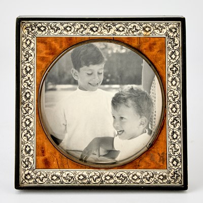 Lot 121 - Anglo Indian Style Bone and Fruitwood Picture Frame