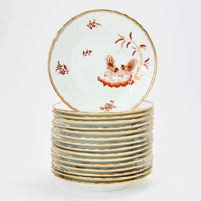 Lot 113 - Set of Sixteen Richard Ginori Porcelain "Siena Rust" Pattern Salad Plates