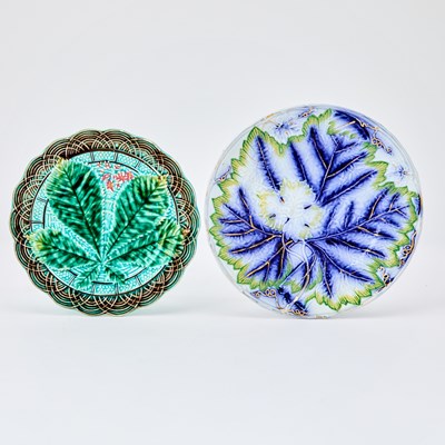 Lot 112 - Two Majolica Plates