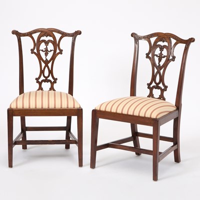 Lot 210 - Pair of George III Mahogany Side Chairs