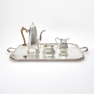 Lot 54 - Assembled English Sterling Silver Coffee Service