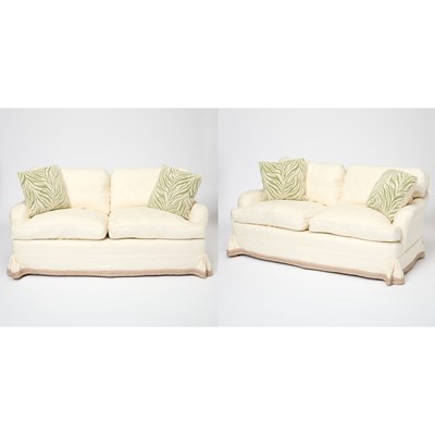 Lot 174 - Pair of Upholstered Love Seats