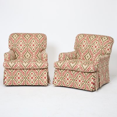 Lot 173 - Pair of Upholstered Club Chairs