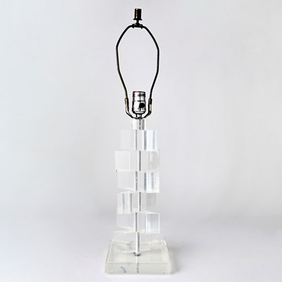 Lot 285 - Lucite Block Lamp