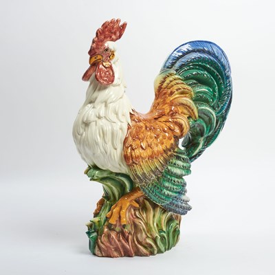Lot 227 - Italian Majolica Figure of a Rooster