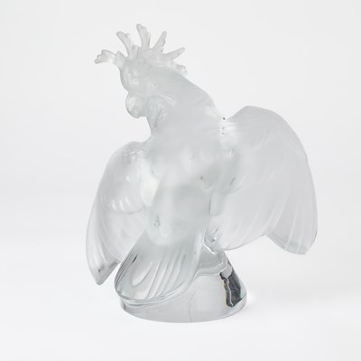 Lot 210 - Lalique Molded Glass Figure of a Cockatoo