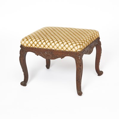 Lot 255 - Regence Carved Oak Tabouret