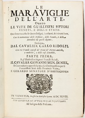 Lot 31 - An important collection of lives of Venetian painters