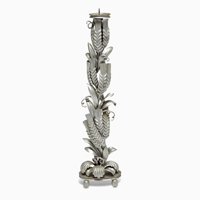 Lot 220 - Dagobert Peche Silver Painted Iron Standing Candlestick