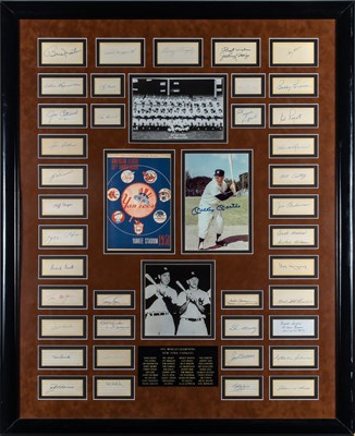 Lot 131 - Signatures of the 1951 New York Yankees, including Mantle and DiMaggio