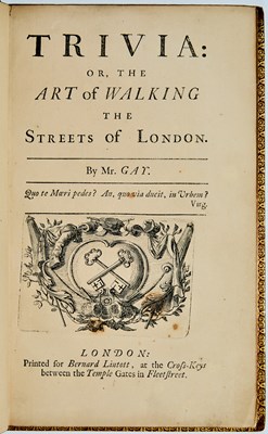 Lot 39 - The first edition, first printing of John Gay's Trivia