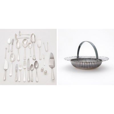 Lot 210 - Assembled Gorham Sterling Silver "Fairfax" Pattern Flatware Service