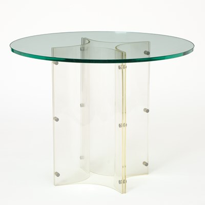 Lot 306 - Acrylic and Glass Dining Table