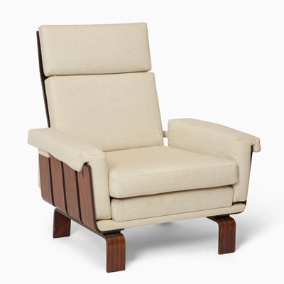 Lot 312 - Rosewood and Upholstered Armchair