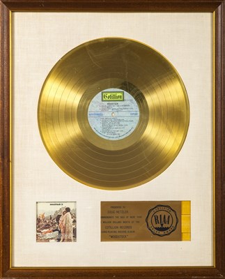 Lot 203 - Woodstock Gold Record presented to Country Joe and the Fish bassist