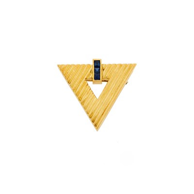 Lot 1170 - Tiffany & Co. Gold and Sapphire Brooch