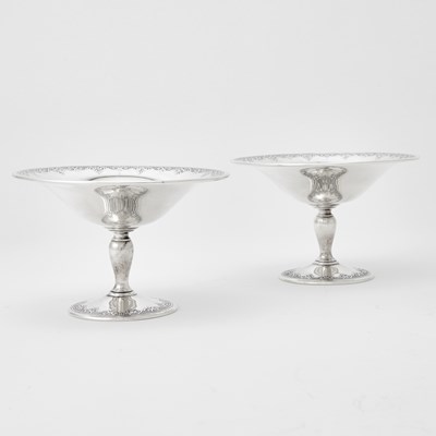 Lot 579 - Pair of Tiffany & Co. Sterling Silver Compotes