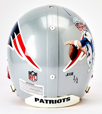 Lot 231 - New England Patriots Helmet signed by Tom Brady.