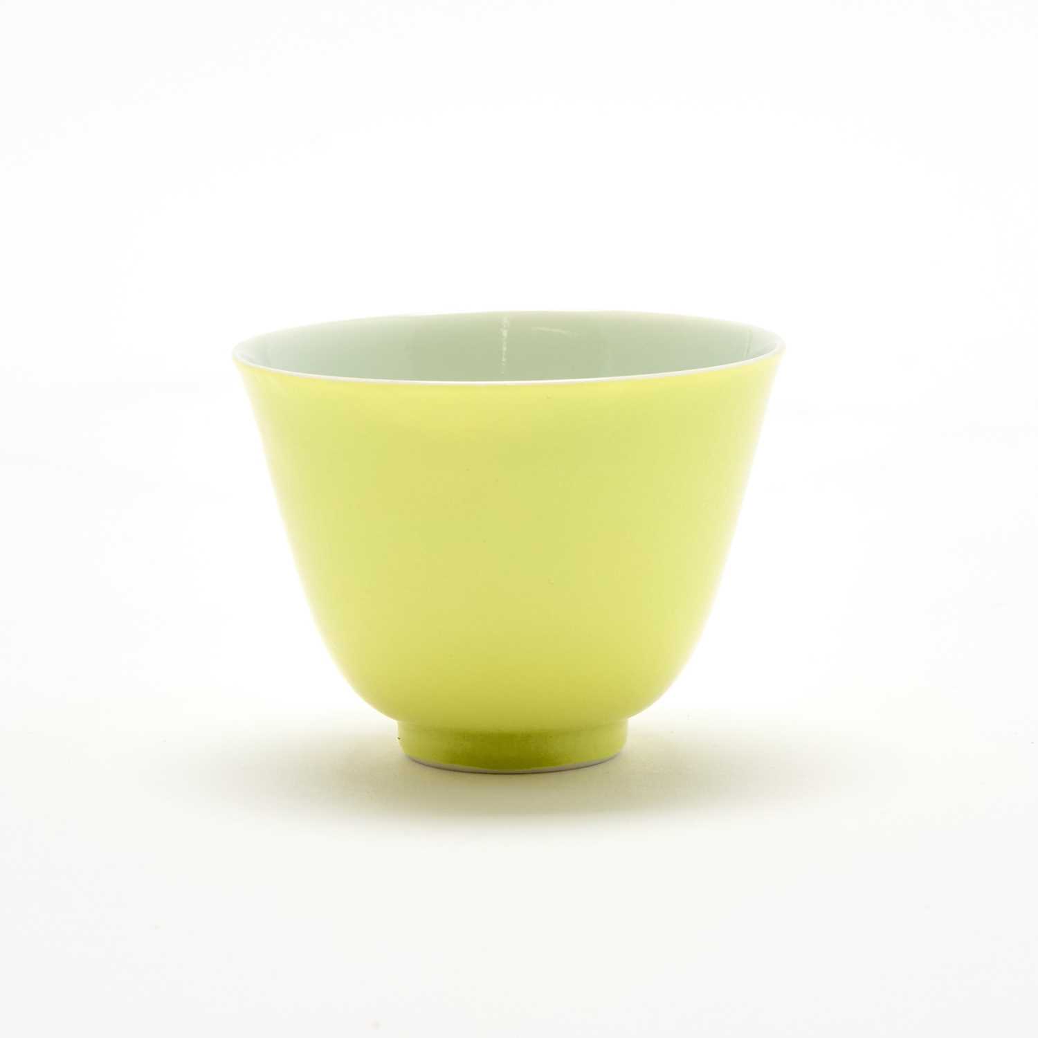 Lot 88 - A Chinese Lemon Yellow Glazed Porcelain Cup