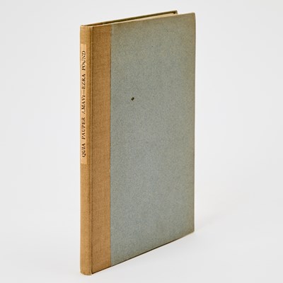 Lot 283 - A fine copy of Pound's Quia Pauper Amavi
