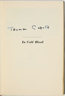Lot 229 - A very fine, signed first edition of Capote's In Cold Blood