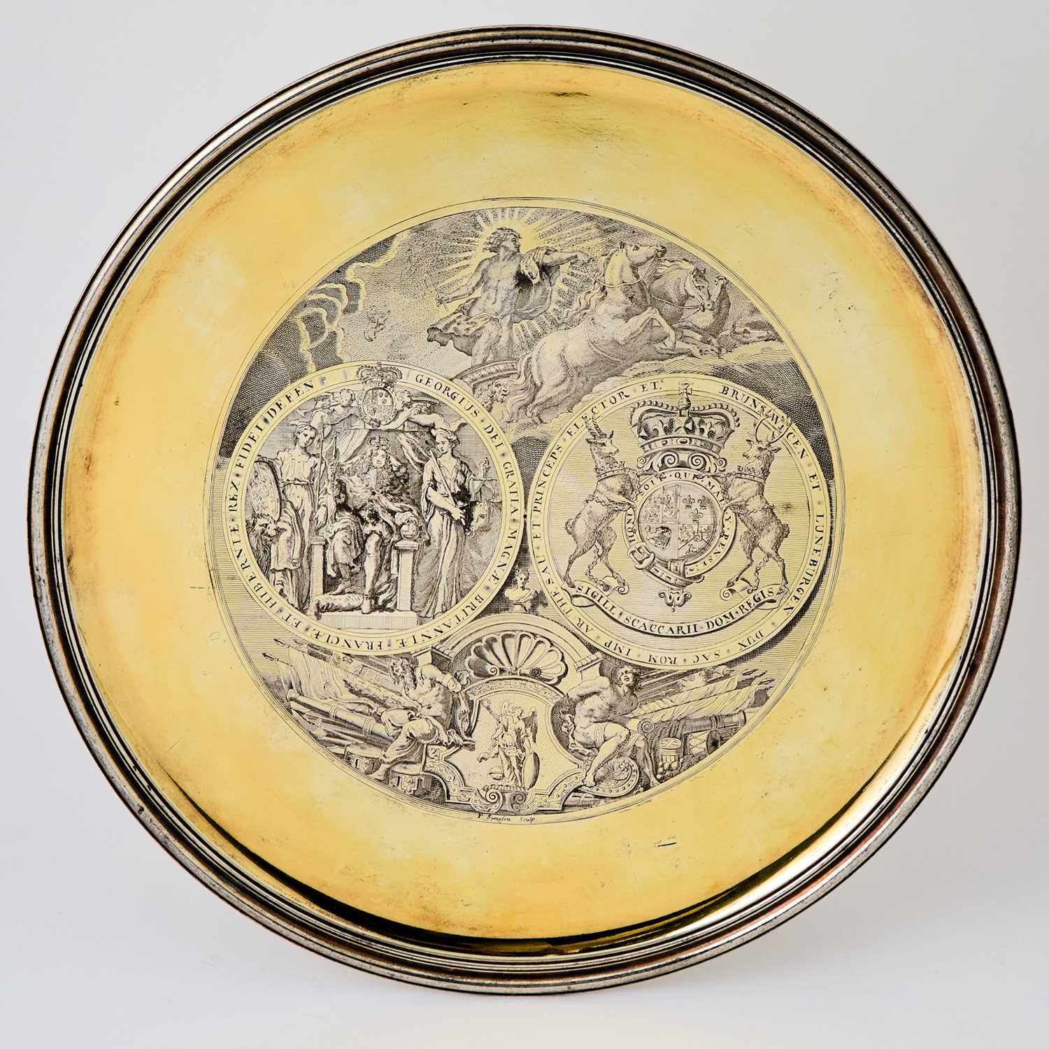 Lot 69 - The Walpole Silver Gilt Seal Salver