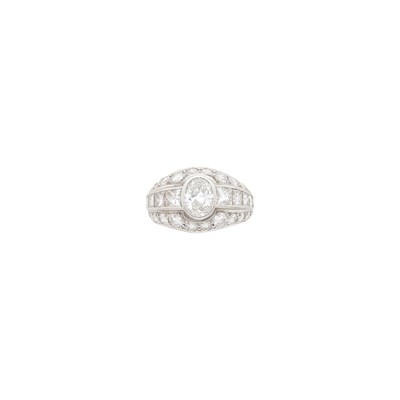 Lot 64 - Graff Platinum and Diamond Ring
