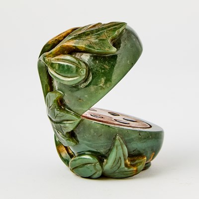 Lot 56 - An Unusual Chinese Mixed Hardstone Carving of a Watermelon