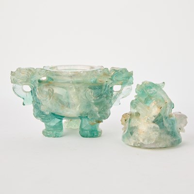 Lot 55 - A Group of Chinese Hardstone Carvings in the Scholarly Taste
