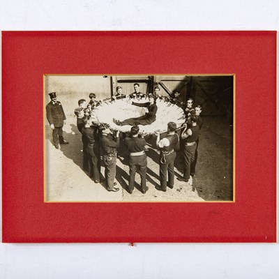 Lot 223 - Vintage photograph of Djuna Barnes rescued by firemen