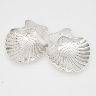 Lot 785 - Pair of Tiffany & Co. Sterling Silver Shell Form Dishes