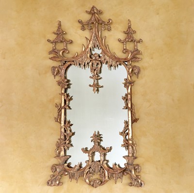 Lot 198 - Pair of Irish George III Style Carved Giltwood Mirrors
