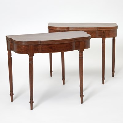 Lot 131 - Two Similar Federal Inlaid Mahogany Card Tables