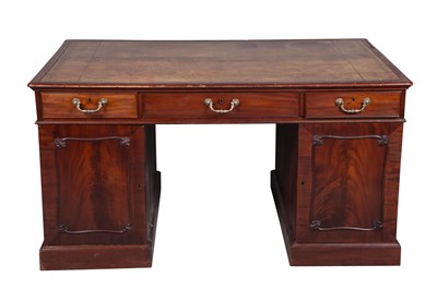Lot 424 - George III Mahogany Pedestal Desk