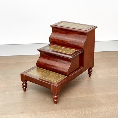 Lot 110 - Victorian Mahogany Leather Inset Bedside Steps