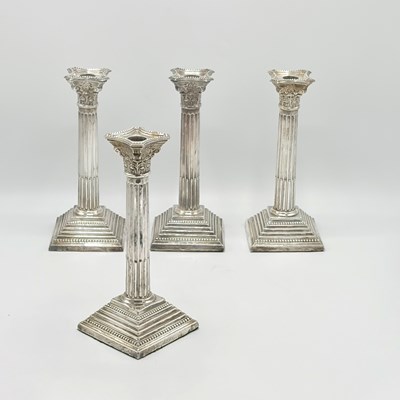 Lot 1125 - Set of Four Elizabeth II Sterling Silver Candlesticks