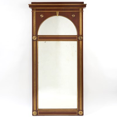 Lot 508 - Russian or Baltic Neoclassical Brass-Mounted Mahogany Pier Mirror